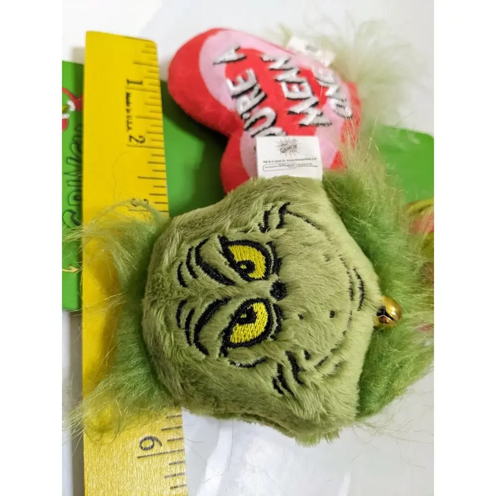 New The Grinch Who Stole Christmas 3 Pack Cat Toys with Catnip Inside HEART LOVE